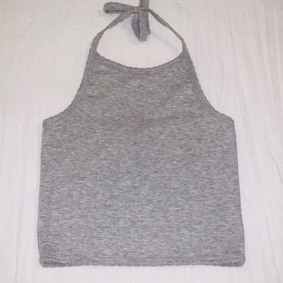 4/$25♦️ FOREVER 21 Gray Halter Crop Top - Picture 1 of 3